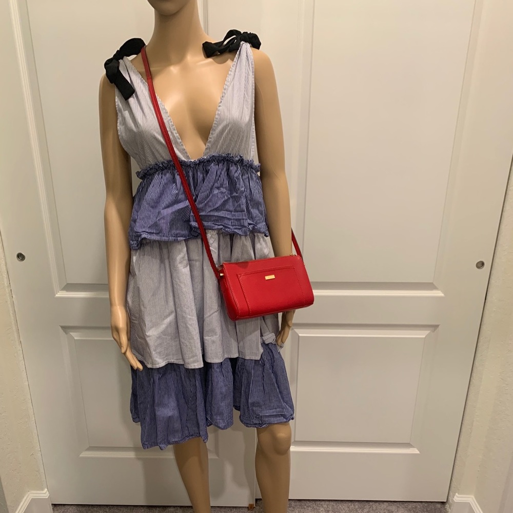Layered ruffle midi dress